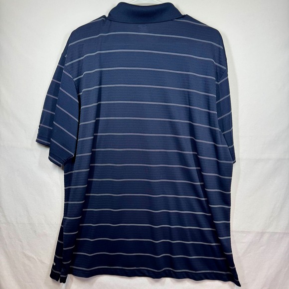 Champion Golf Polo Shirt Duo Dry Striped Navy Blue Short Sleeve Sz XL - Picture 8 of 8